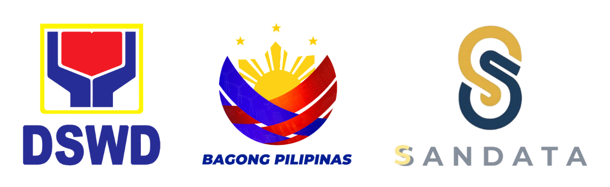 DSWD, Bagong Pilipinas, and Sandata logos